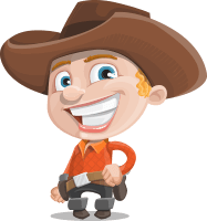 Little Cowboy Kid Cartoon Vector Character AKA Reynold the Lil’ Cowboy